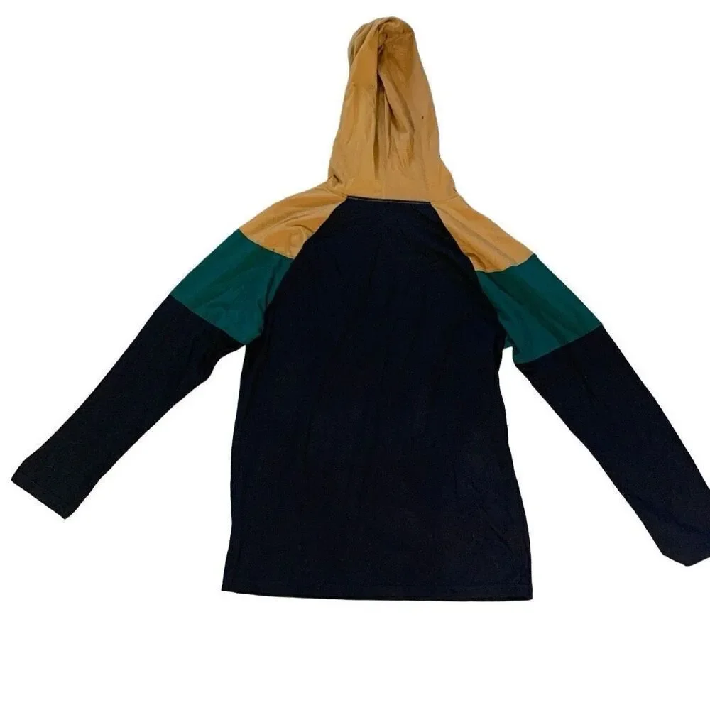 The Children’s Place Boys Size Large Pullover Color Block‎ Hoodie Navy Blue